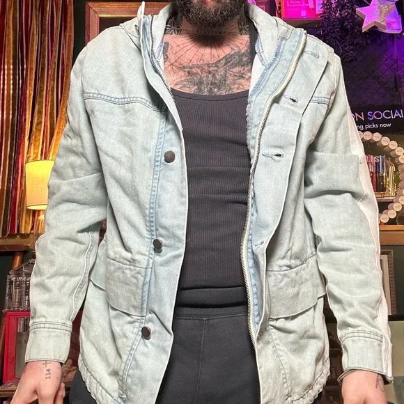 Men's Light blue denim Jacket - Picture 1 of 12